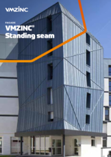 VMZINC standing seam facade